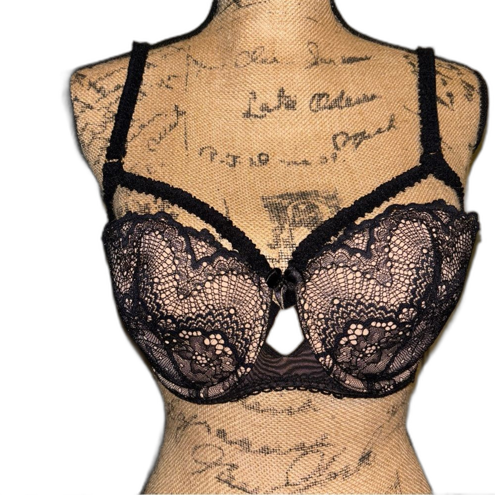 Adore Me push up cage black  Lace Bra 36DD
